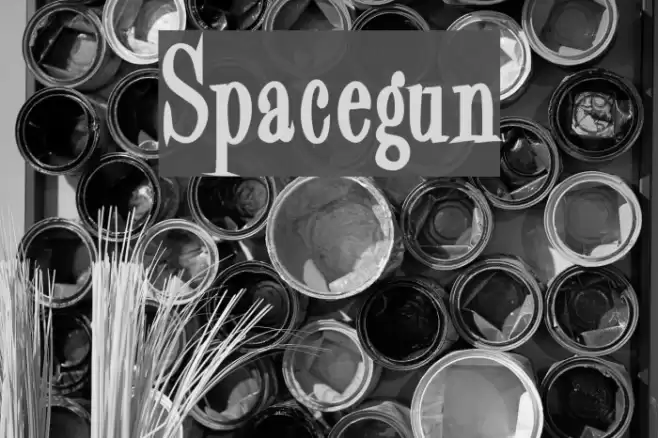 Spacegun Font examples