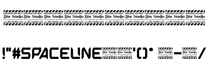 Spaceline Personal Use Font OTHER CHARS