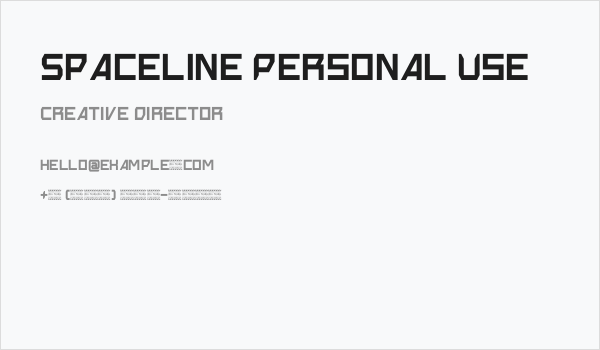 Spaceline Personal Use Business Card
