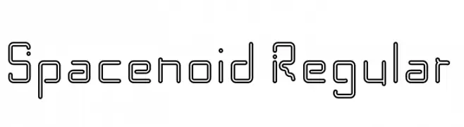 Spacenoid Regular  Скачать бесплатные шрифты