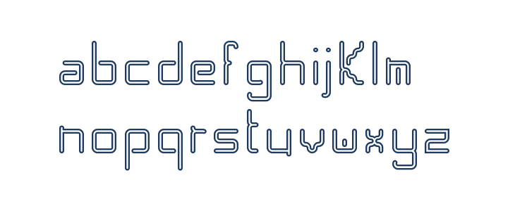 Spacenoid Regular Lowercase