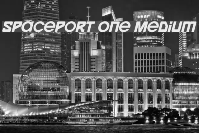 Spaceport One Medium Font examples