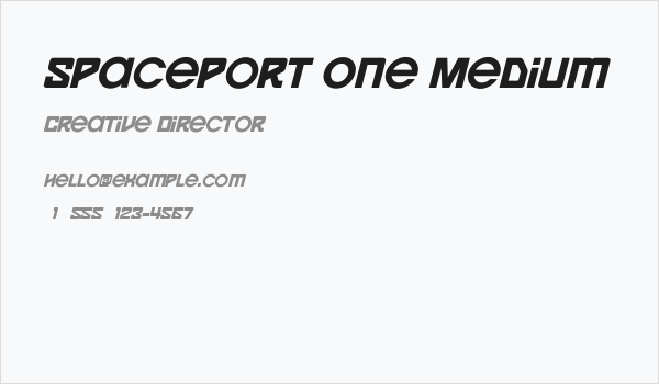 Spaceport One Medium Business Card