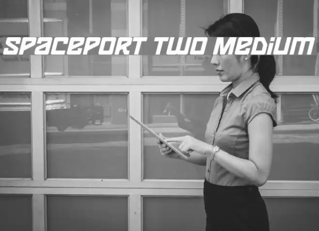 Spaceport two Medium Font examples