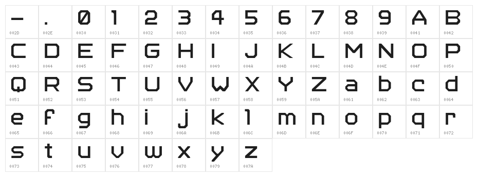 Spaceport Character Map