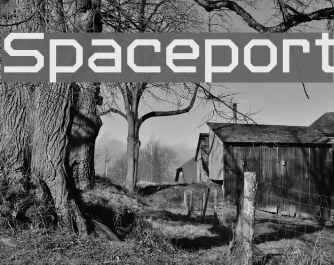 Spaceport Font examples