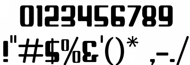 Spaceship Bullet Font OTHER CHARS