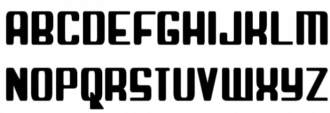 Spaceship Bullet Schriftart Groß