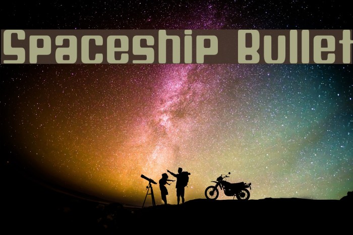Spaceship Bullet Font examples