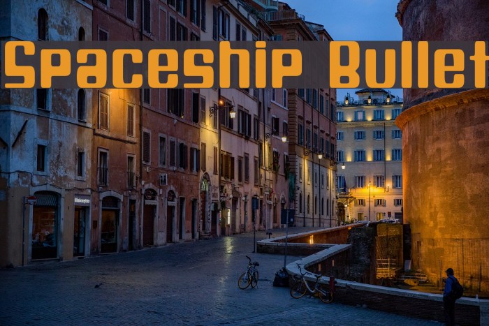 Spaceship Bullet Font examples