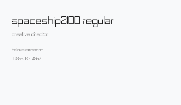 Spaceship2100 Regular Business Card