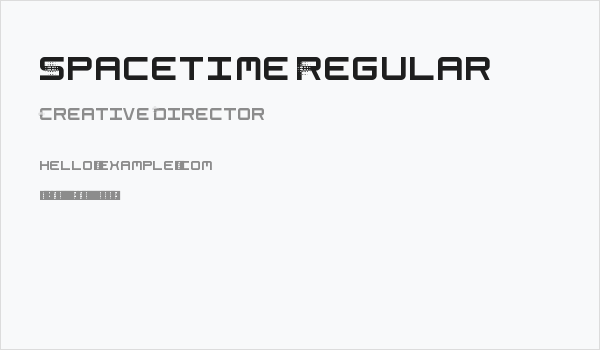 Spacetime Regular Business Card