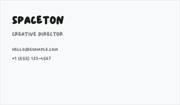 Spaceton Business Card