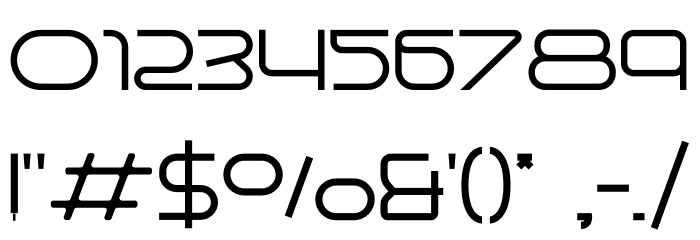 Spacetron Font OTHER CHARS
