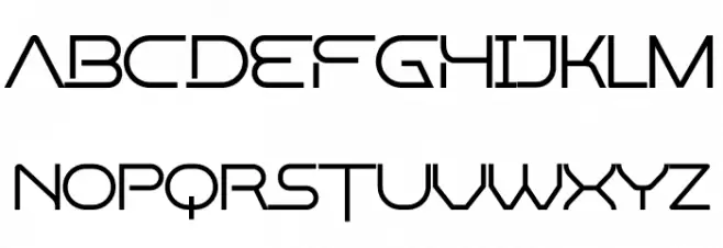 Spacetron Schriftart Groß