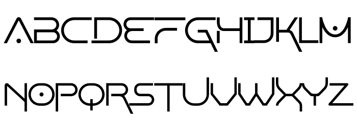 Spacetron Font LOWERCASE