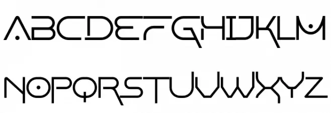 Spacetron Schriftart Kleinbuchstaben
