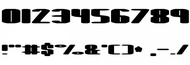 Spacious BRK Font OTHER CHARS