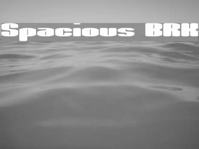 Spacious BRK Font examples