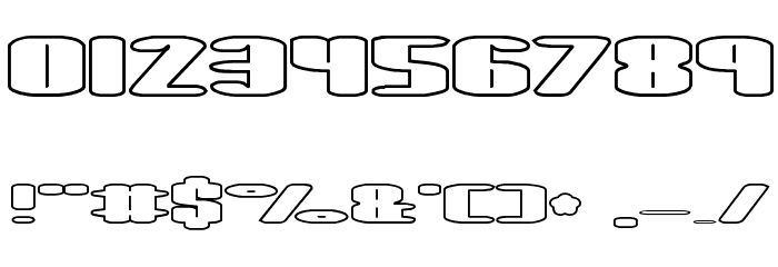 Spacious Outline BRK Font OTHER CHARS
