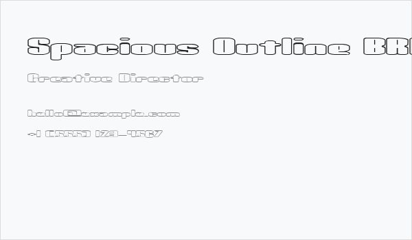 Spacious Outline BRK Business Card