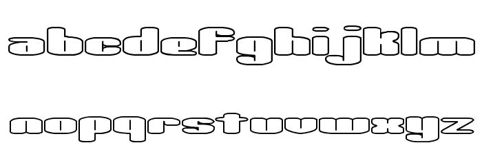 Spacious Outline BRK Font LOWERCASE
