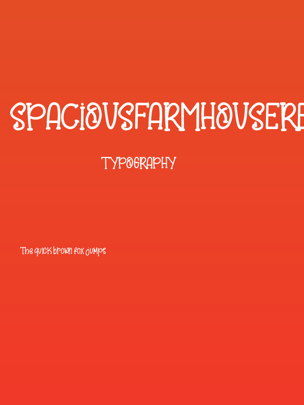 SpaciousFarmhouseRegular Poster