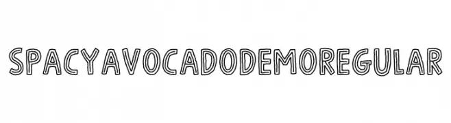 Spacy Avocado DEMO Regular  Free Fonts Download