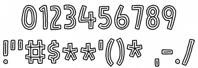 Spacy Avocado DEMO Regular Font OTHER CHARS