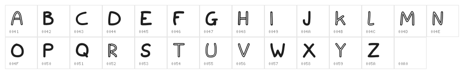 Spagbowl_demo Regular Character Map