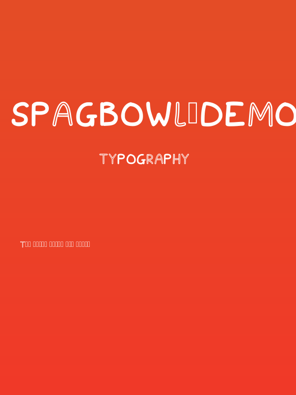 Spagbowl_demo Regular Poster