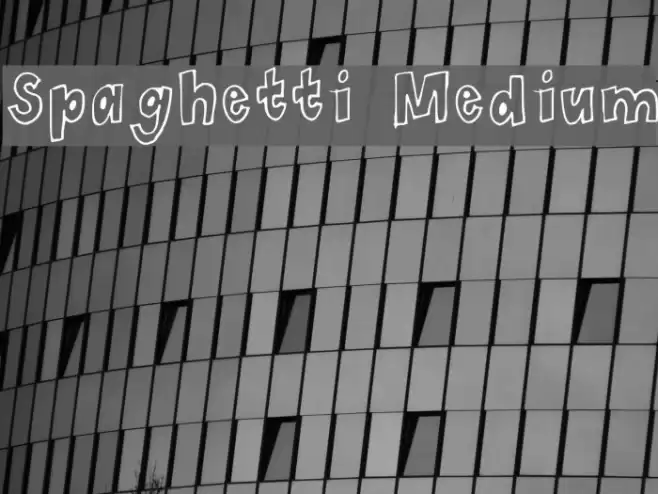 Spaghetti Medium Font examples