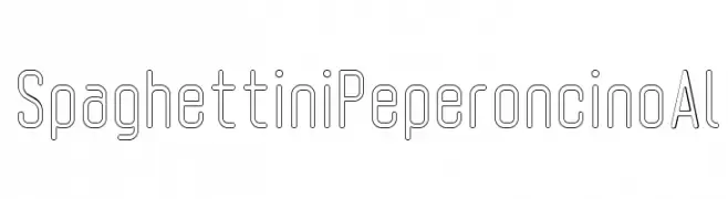 SpaghettiniPeperoncinoAl  تنزيل الخطوط