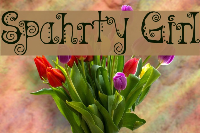 Spahrty Girl Font examples