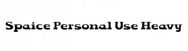Spaice Personal Use Heavy  Fuentes Gratis Descargar
