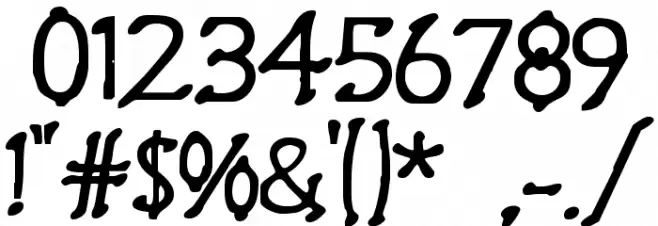 Spamapalooza Font OTHER CHARS