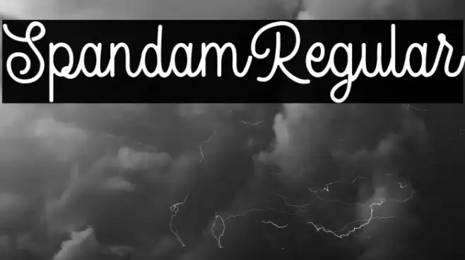 Spandam-Regular Font examples