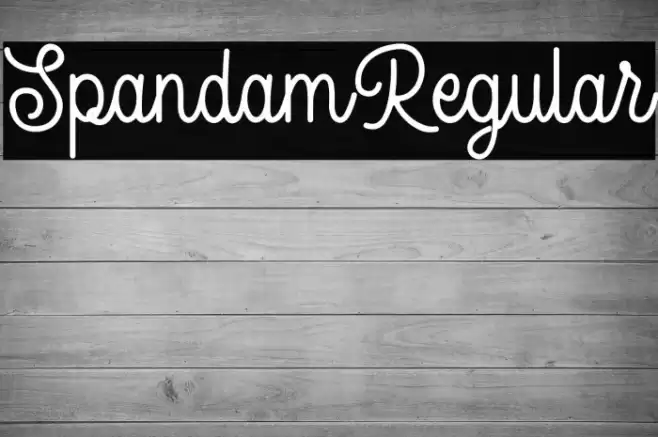 Spandam-Regular Font examples