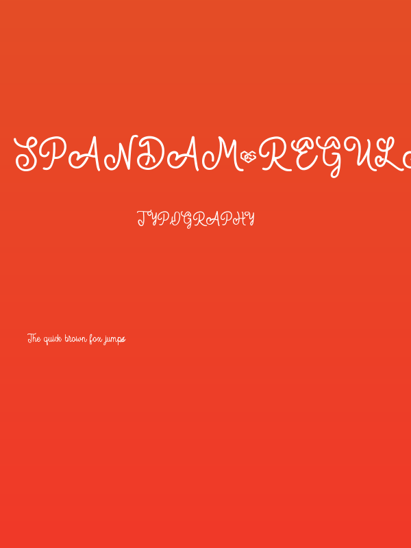 Spandam-Regular Poster