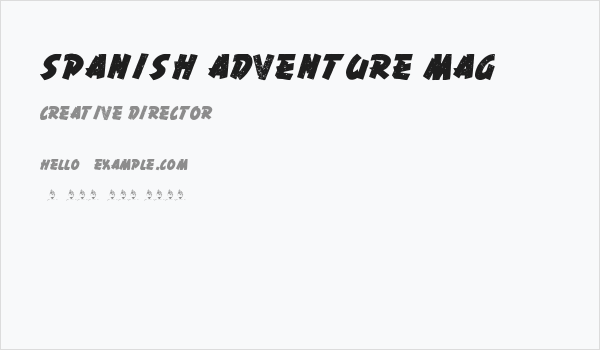 Spanish Adventure Mag Business Card
