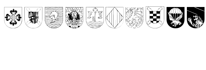 Spanish Army Shields Font OTHER CHARS