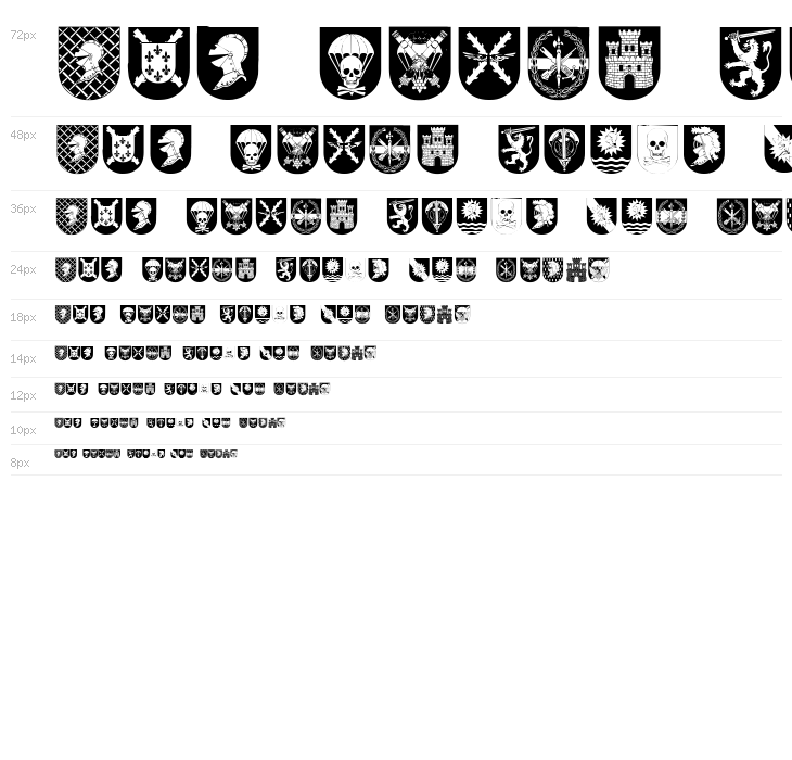 Spanish Army Shields Waterfall