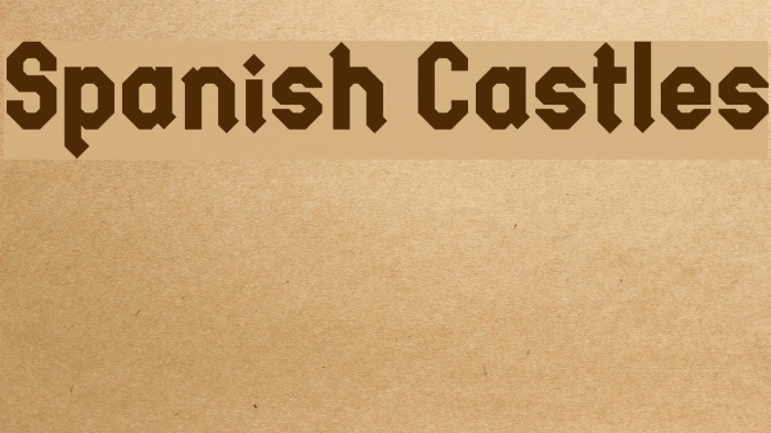 Spanish Castles Font examples