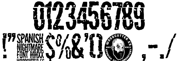 Spanish Nightmare Font OTHER CHARS