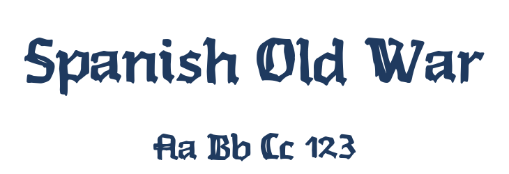 Spanish Old War Font Preview
