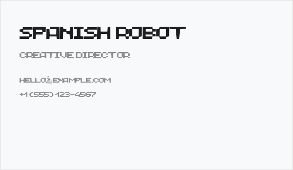 Spanish Robot Business Card