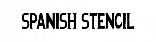 Spanish Stencil  フリーフォントのダウンロード