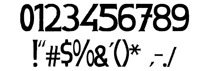 Spanish Stencil Font OTHER CHARS