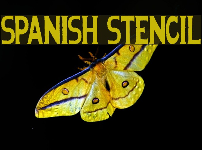 Spanish Stencil Font examples