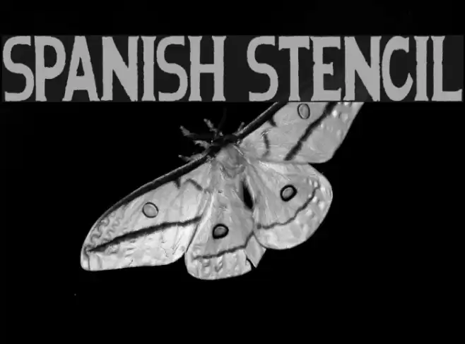 Spanish Stencil Font examples